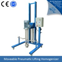 Moveable pneumatic lifting disperser high shearing disperser homogenizer machine