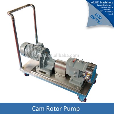 Sanitary stainless steel cam rotor pump